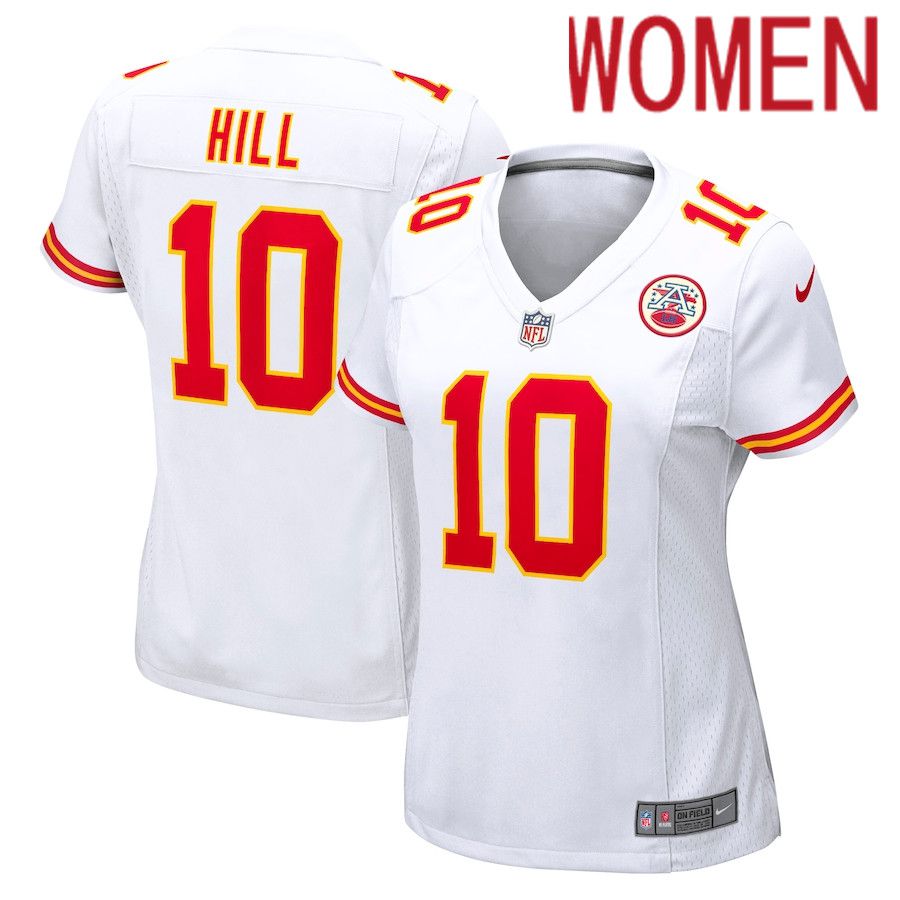 Women Kansas City Chiefs 10 Tyreek Hill Nike White Player Game NFL Jersey